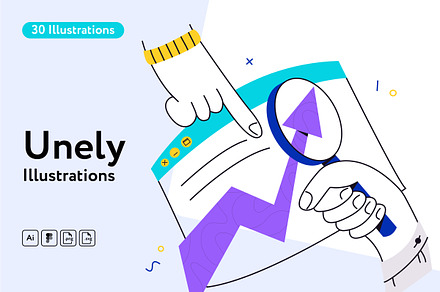 Unely Illustrations, a Work Illustration by Welovegraphics