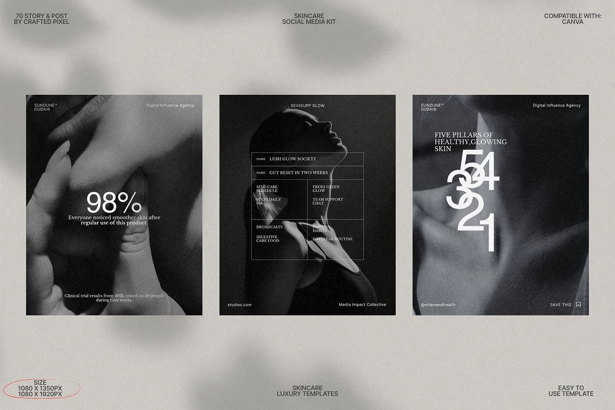 Skincare Instagram Template Pack preview 6