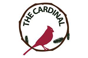Cardinal bird perched on round stick, an Animal Illustration by LogosDen