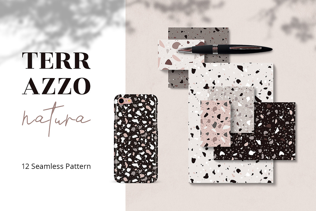 TERRAZZO Natura Seamless Pattern, a Pattern Graphic by AgataCreate (Photo 1 of 6)