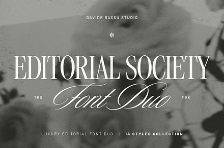 Editorial Society - Luxury Font Duo, a Script Font by Davide Bassu
