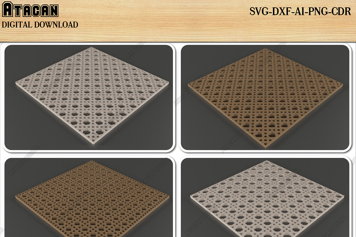 Seamless Rattan Cane Patterns SET