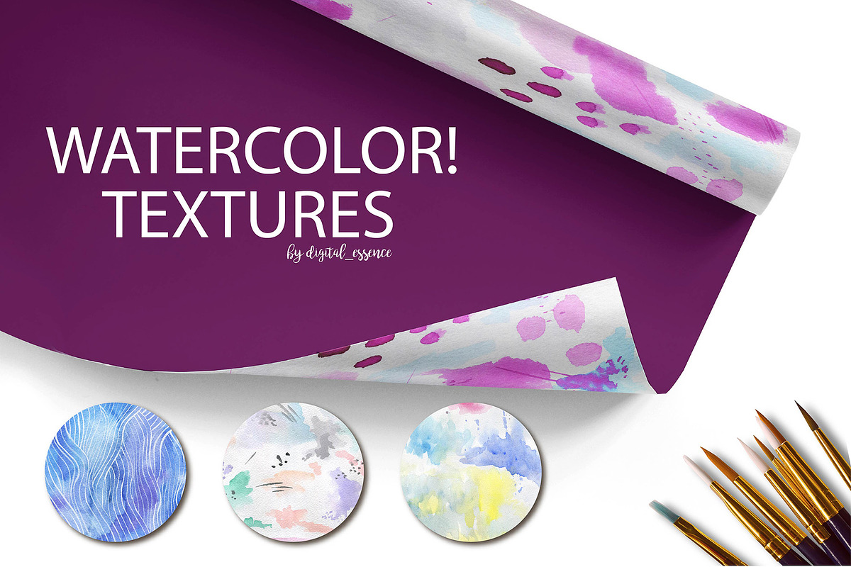 Watercolor textures kit, a Texture Graphic by digital_essence (Photo 1 of 5)