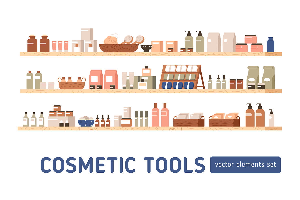 Cosmetic products for skin care, an Object Illustration by Good Studio (Photo 1 of 3)
