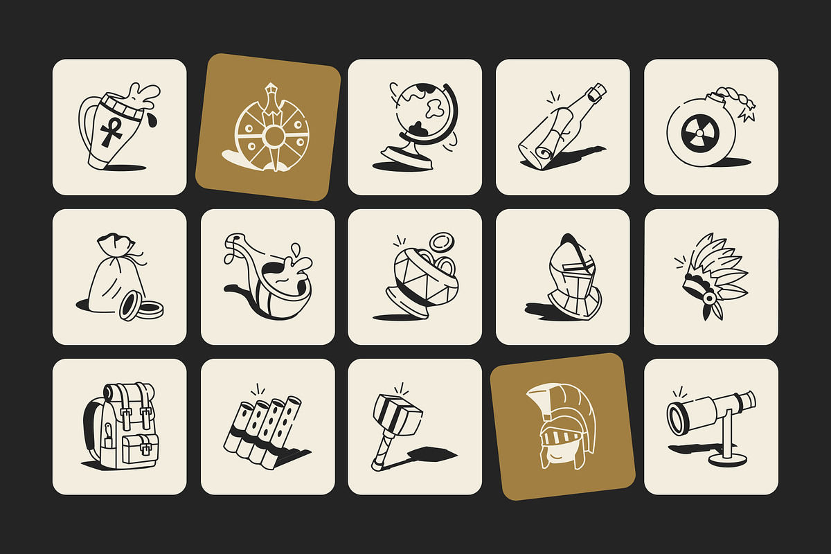 History Drawing Art Set, an Outline Icon by Vectors Market (Photo 6 of 7)