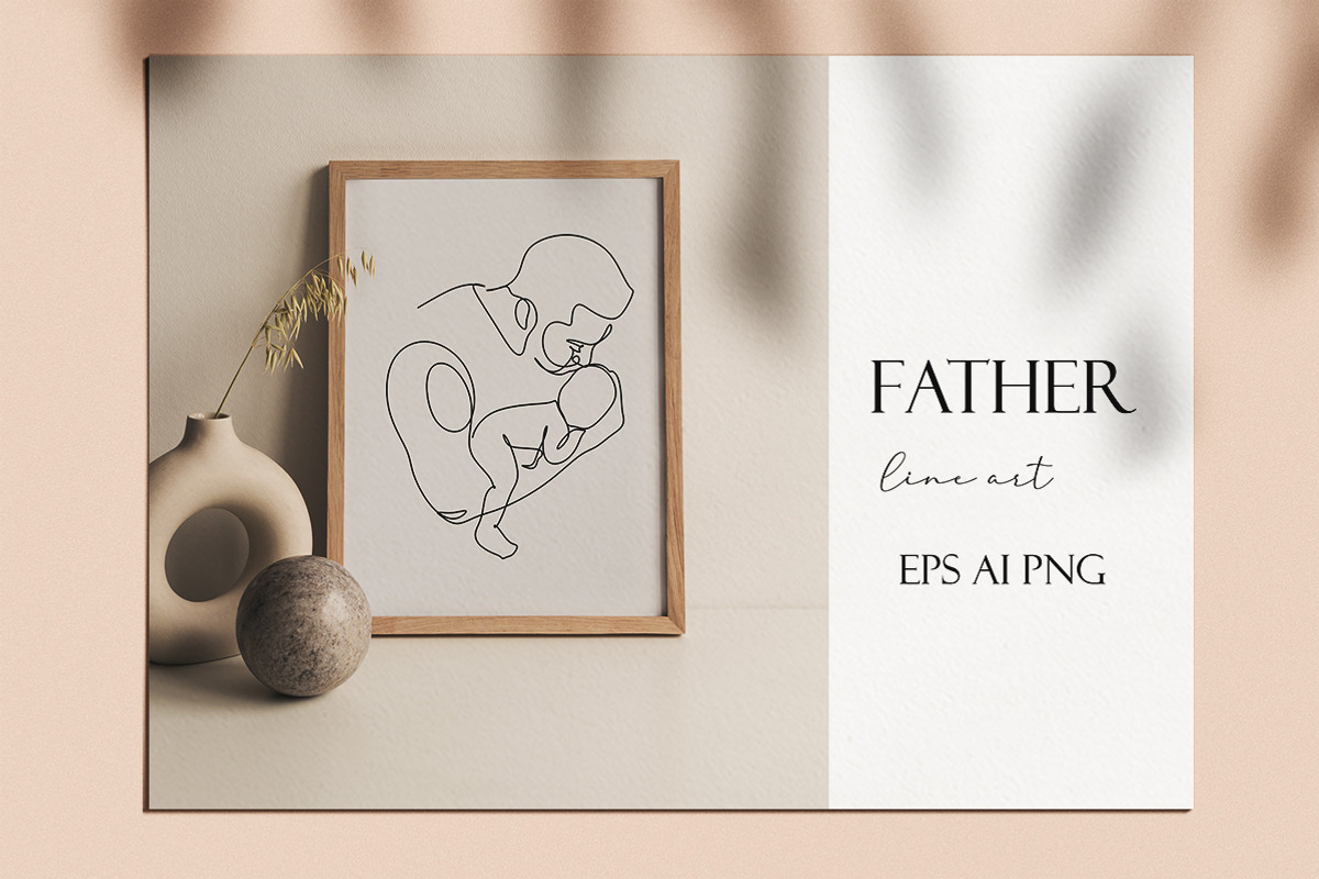 FATHER line art, a Person Illustration by velychko.ua (Photo 7 of 7)