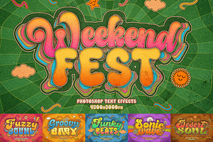 Retro Groovy Text Effects