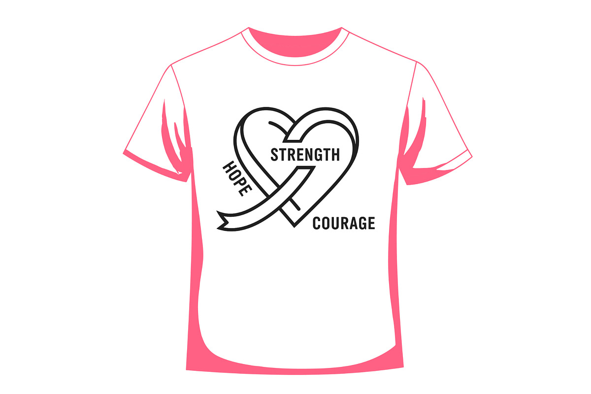 Cancer Awareness T Shirt Design Set, a Healthcare Illustration by balal (Photo 16 of 30)