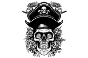 Pirate skull illustration, an Illustration by optimism (Thumbnail 2 of 4)