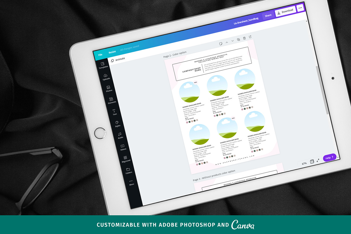 Line sheet template canva/photoshop, a Templates & Theme by Axpand (Photo 9 of 10)