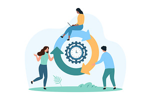 Time measurement digital data, a Technology Illustration by Flashvector