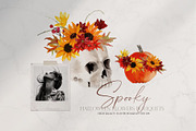 Watercolor flower - Spooky Halloween, an Illustration by Beigetime (Thumbnail 2 of 9)