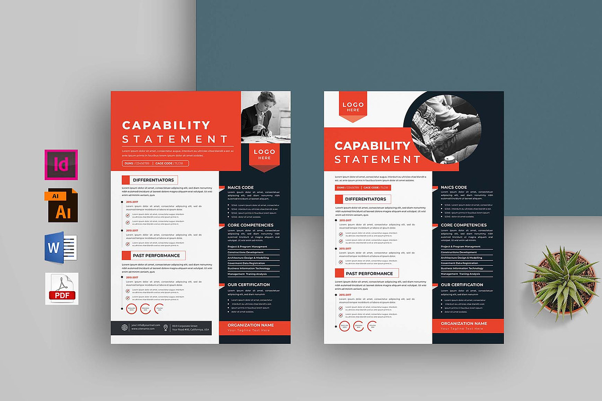 Capability Statement | Word & Indd, a Flyer Template by obayes (Photo 1 of 4)