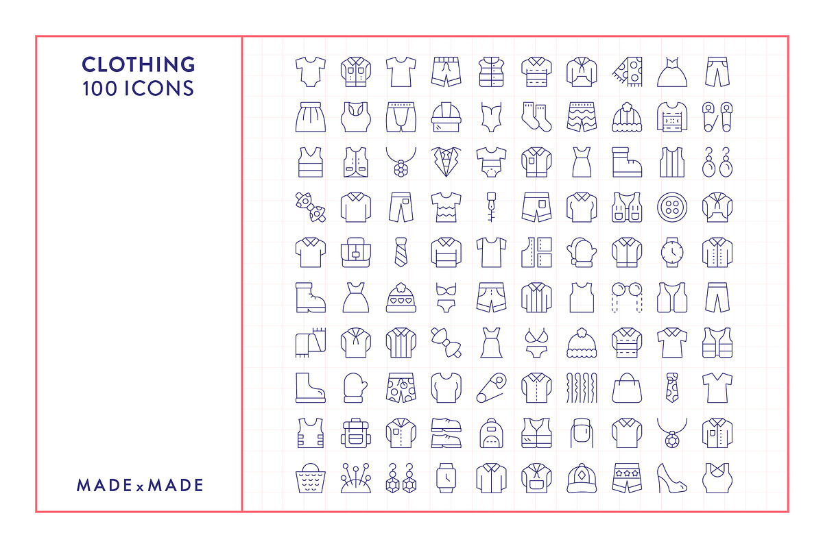 Clothing Icons, an Outline Icon by Made by Made (Photo 5 of 8)