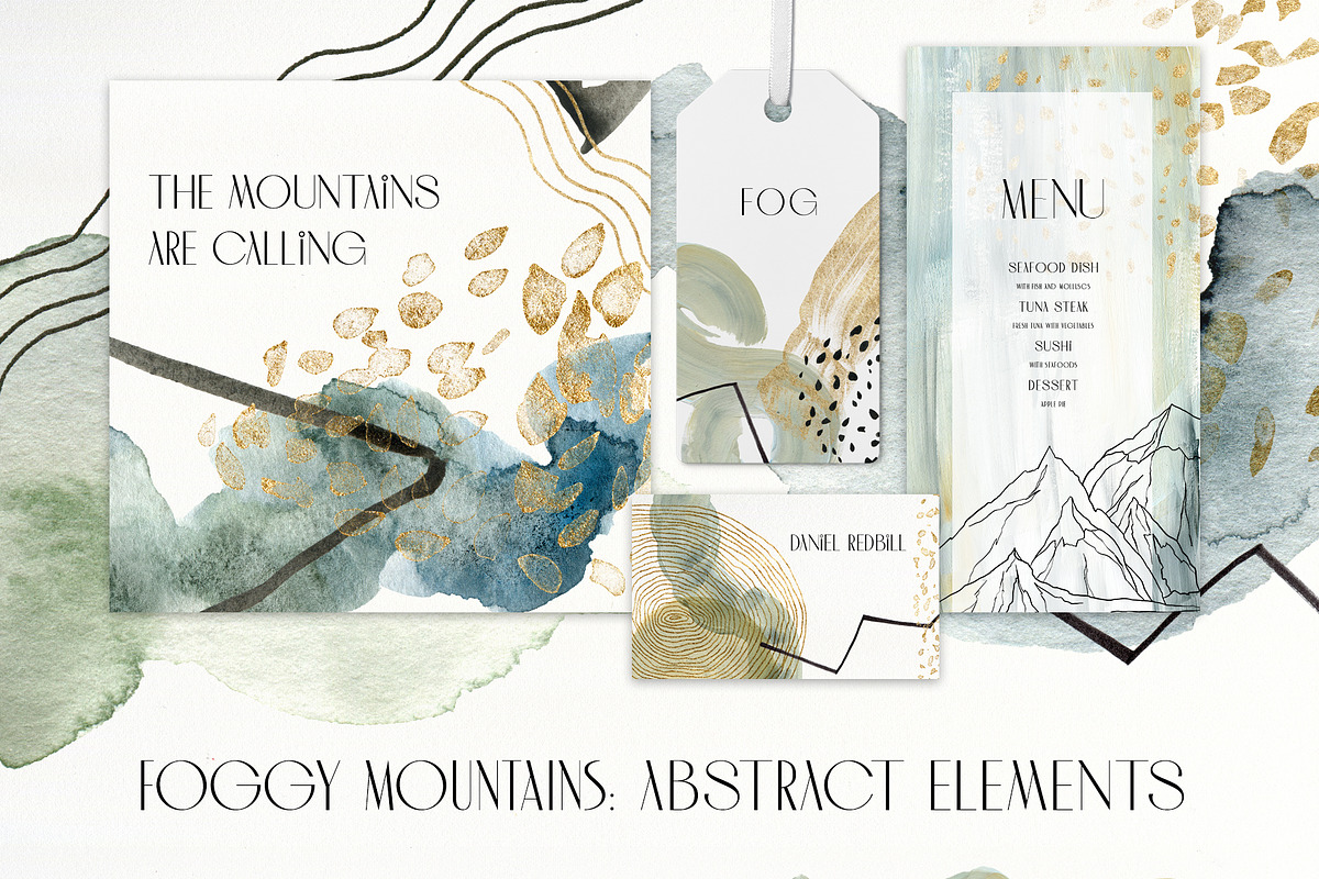 Foggy mountains forest Watercolor, an Illustration by Yuliya Derbisheva (Photo 11 of 13)