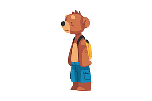 Cool Bear Wild Animal Character