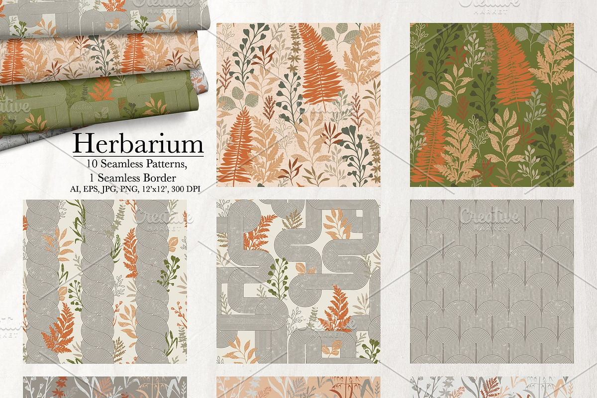 HERBARIUM. Vector set, a Pattern Graphic by Irina Skaska (Photo 11 of 12)