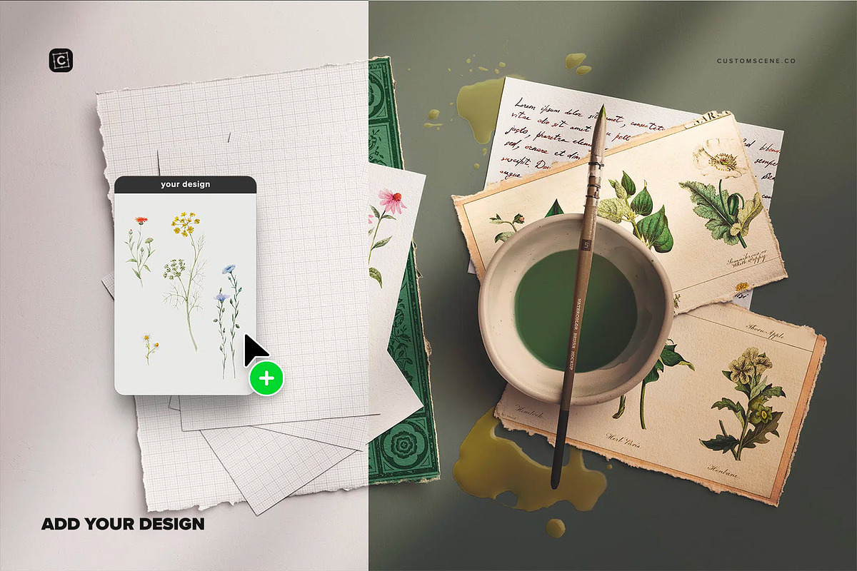 A5 Watercolor Paper Watercolor, a Product Mockup by Custom Scene (Photo 4 of 10)