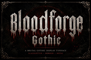Bloodforge Gothic, a Slab Serif Font by Wow Magic