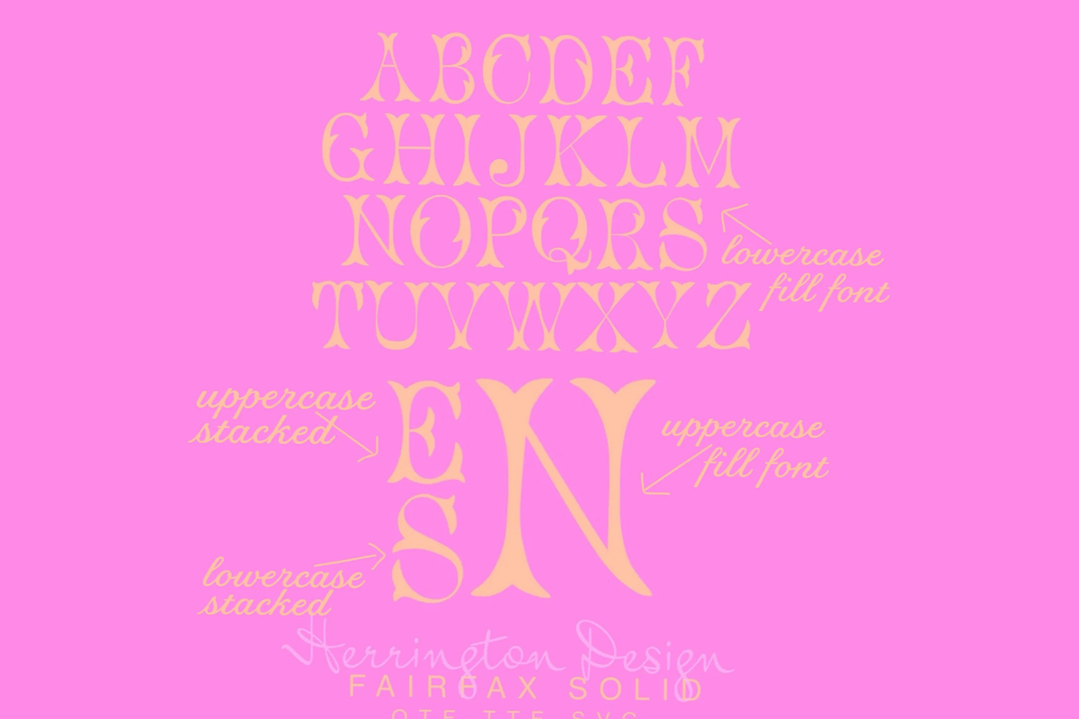 Fishtail Monogram Desktop Font OTF TTF
