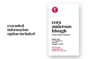 Cora - Resume and Business Cards, a Resume Template by Sleeper Labs (Thumbnail 4 of 7)