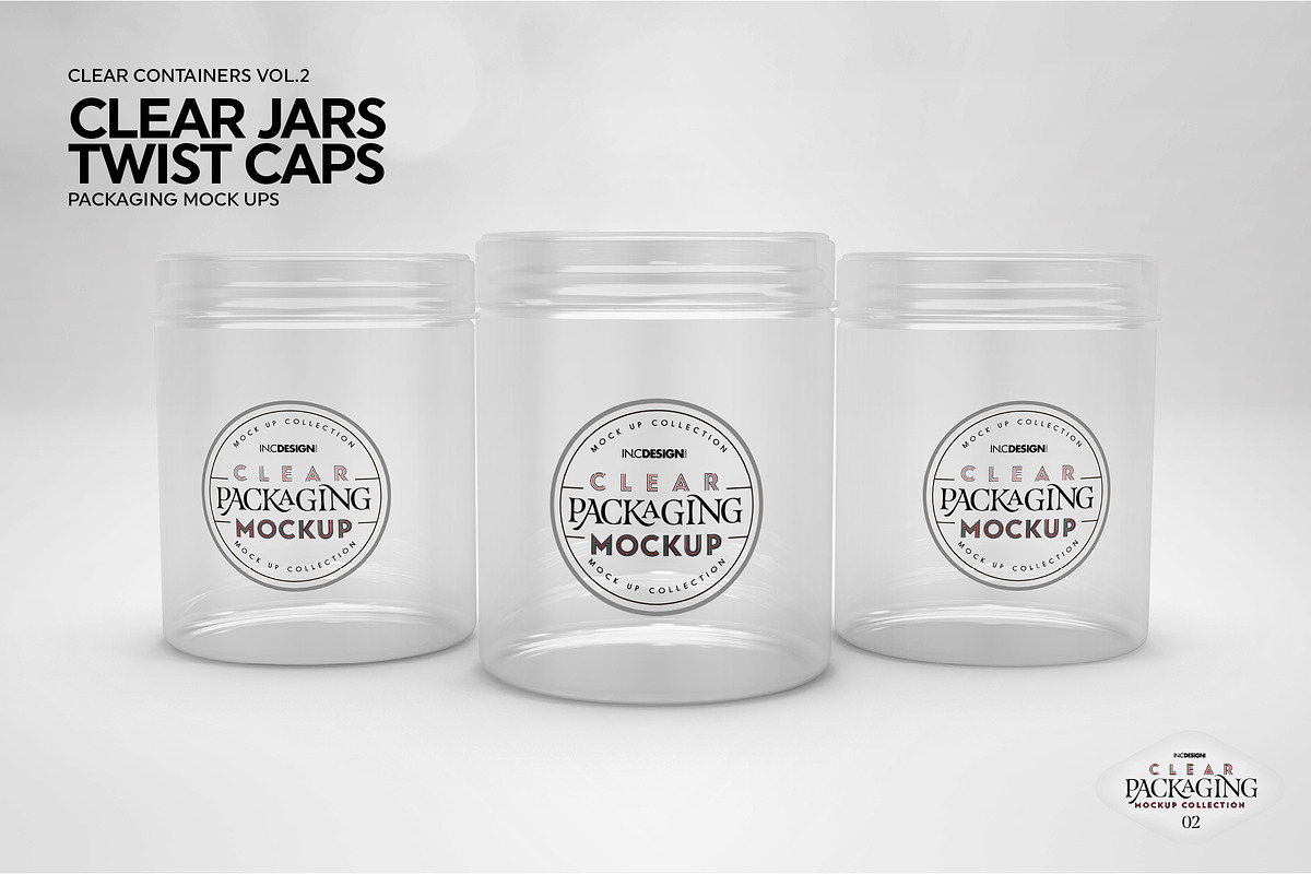 02 Clear Container Packaging MockUps, a Cups & Container Mockup by INCDesign (Photo 18 of 22)