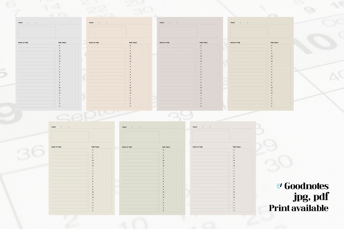 Daily planner, a Templates & Theme by dott (Photo 3 of 3)