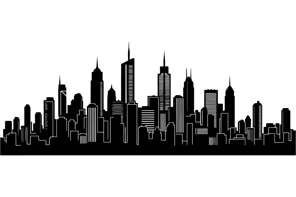 Modern City Skyline Silhouette, an Object Graphic by Creativeshirt (Photo 8 of 20)