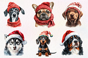 Dog Christmas Sublimation Clipart, an Illustration by Dream Creation (Thumbnail 3 of 7)