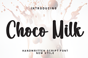Choco Milk | Script Font, a Handwritten Font by Scratchones (Thumbnail 1 of 8)