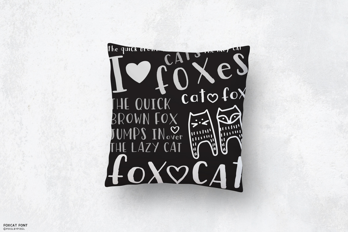 Fox Cat Hand Drawn Font preview 2