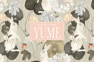 Yume, Luxury Floral Bunny Pattern