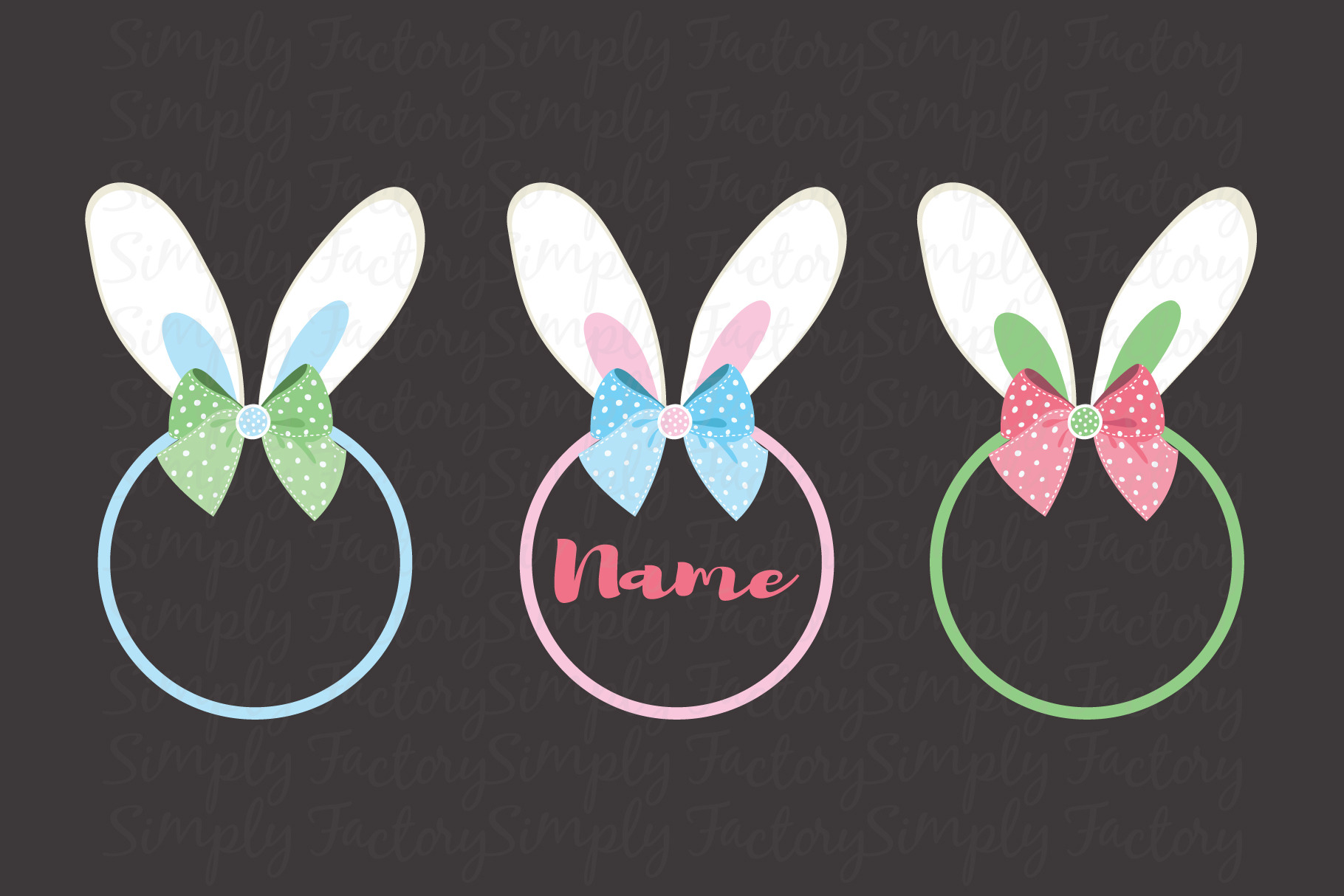 Cute Bunny Ribbon Collection Set, an Animal Illustration by Simply Factory