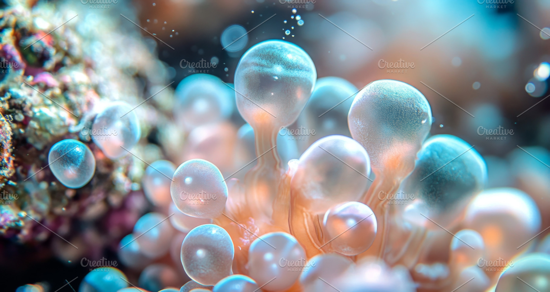 Anemone patterns in close-up view sh, a Photo by Dvoevnore photos