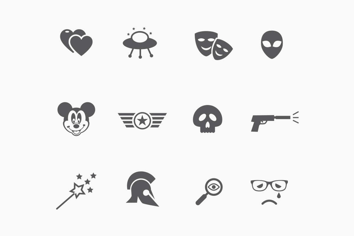 15 Movie Genre Icons, an Icon by Creative VIP