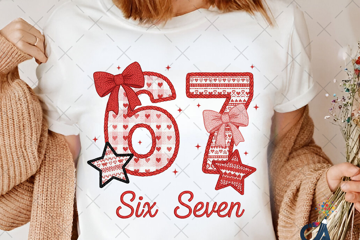 Faux Crochet Valentine Six Seven Png, an Illustration by Creative Art (Photo 5 of 6)