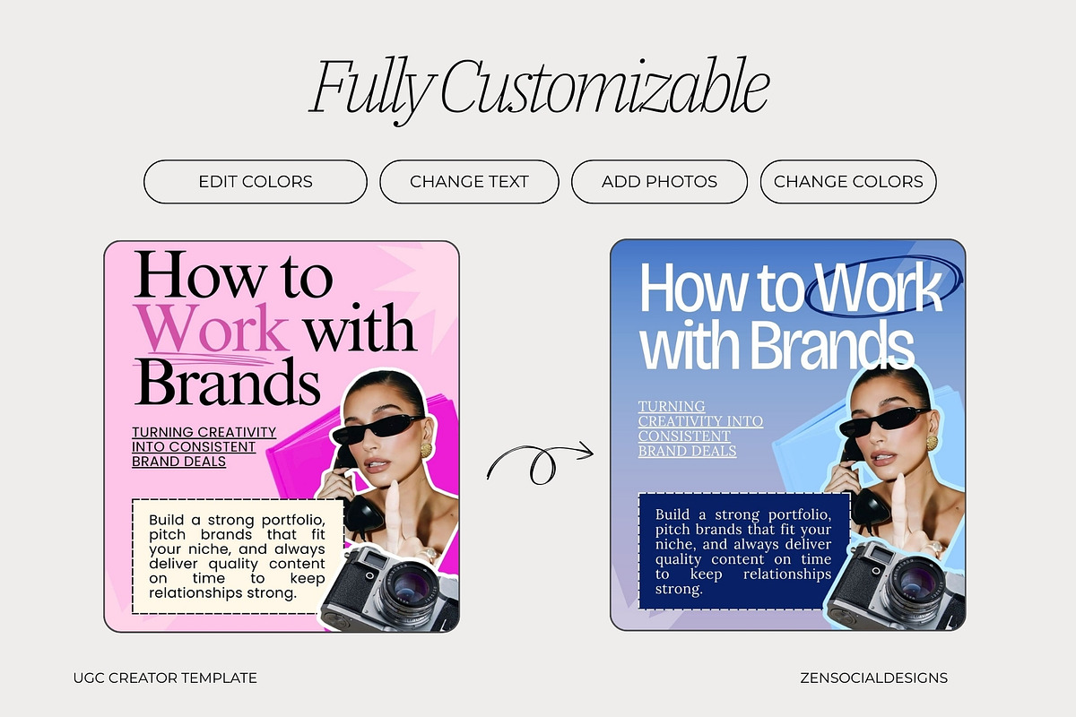 Pink UGC Creator Instagram Template preview 6