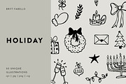 Hand Drawn Holiday Illustrations, a Seasonal Illustration by Britt Fabello (Thumbnail 1 of 3)
