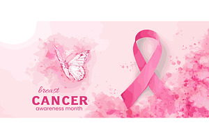 Breast cancer banner. Awareness, an Object Illustration by Stock-Smart-Start