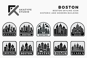 Boston Skyline Icon, an Icon by Akatype Studio (Thumbnail 1 of 3)