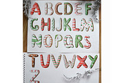 Watercolor Christmas donut alphabet, an Illustration by yulia.sukhanova (Thumbnail 3 of 3)
