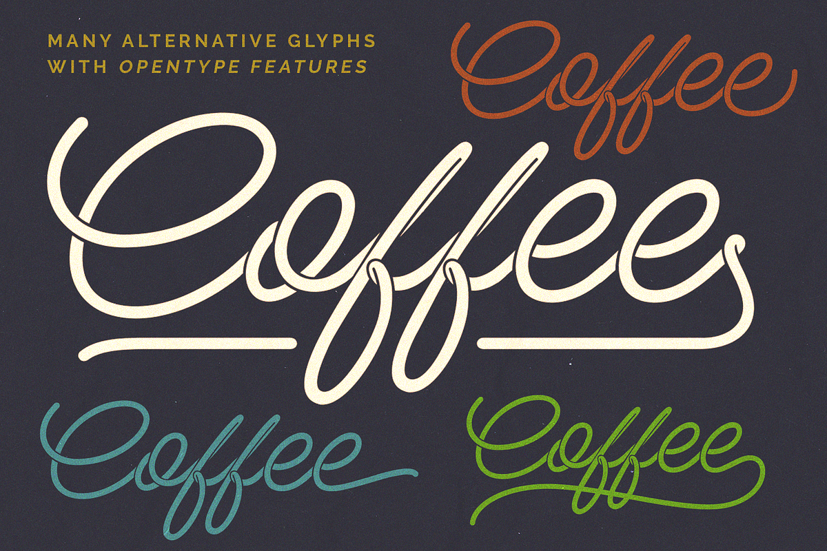 Spagheti Script - Stenciled Font preview 2