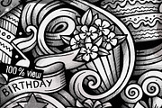 Birthday Graphic Doodle Illustration, a Decorative Illustration by BALABOLKA (Thumbnail 3 of 3)