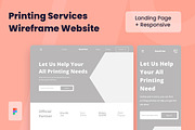 Printing Services Wireframe Website, a Wireframe Template by INSPR STD (Thumbnail 1 of 6)