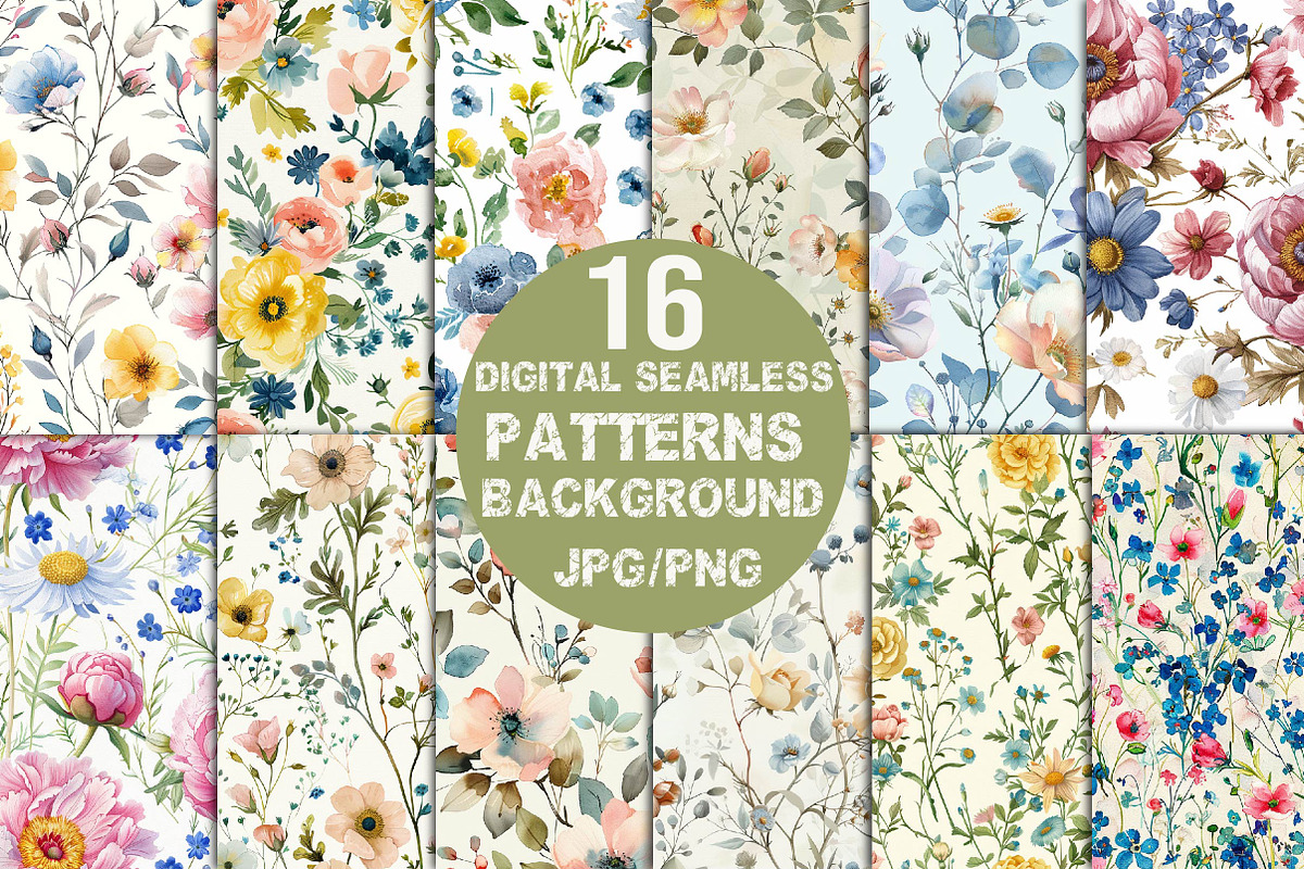 Watercolor Pastel Floral Clipart, an Illustration by DreamCafeArt (Photo 3 of 6)