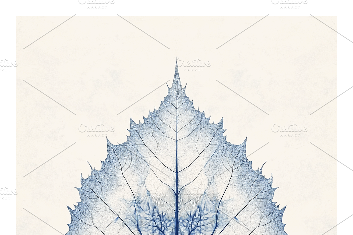 Role Co. Cyanotype Leaf in Symmetry, a Texture Illustration by milatovar (Photo 9 of 21)