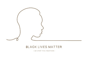 Black lives matter. African face