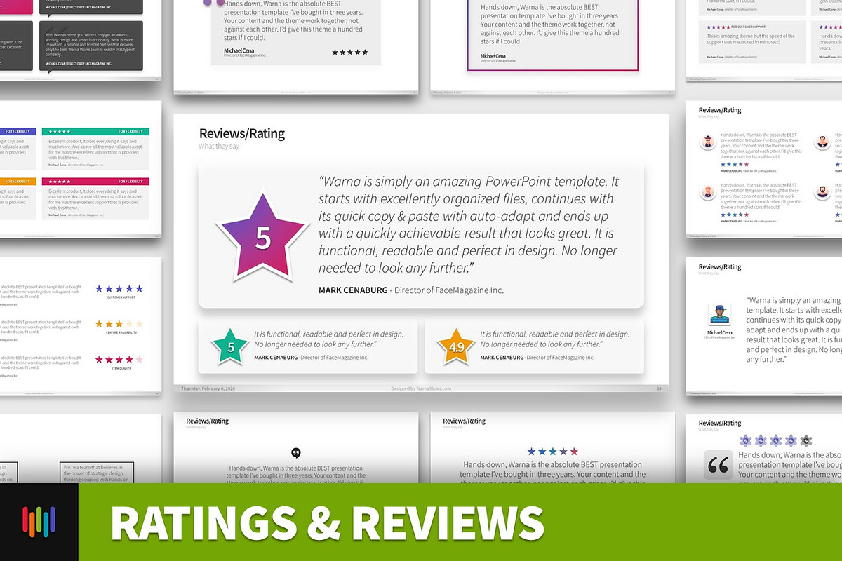 Review PowerPoint Templates, a Presentation Template by Warna Works (Photo 1 of 10)