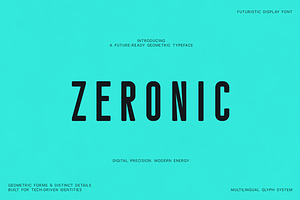 Zeronic Futuristic Display Font