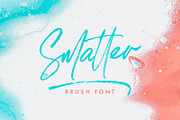 Smatter - Brush Script, a Script Font by Surplus Type Co (Thumbnail 1 of 7)